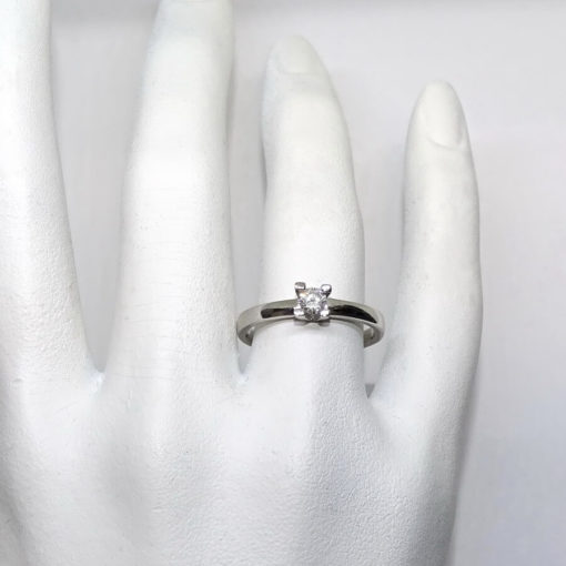Anillo 4 garras altas 0,20cts - Imagen 2