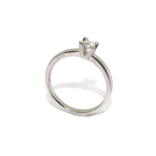 Anillo 4 garras altas 0,20cts