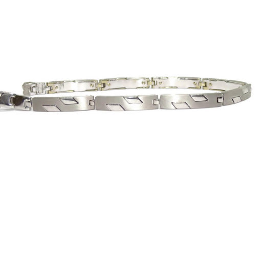 Pulsera para Hombre de Oro Blanco de 18k, Anatómica, 20.05gr. 21.00cm de largo - Imagen 8