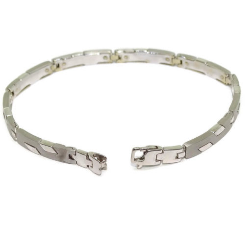 Pulsera para Hombre de Oro Blanco de 18k, Anatómica, 20.05gr. 21.00cm de largo - Imagen 6