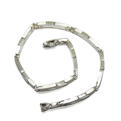 Pulsera para Hombre de Oro Blanco de 18k, Anatómica, 20.05gr. 21.00cm de largo - Imagen 5
