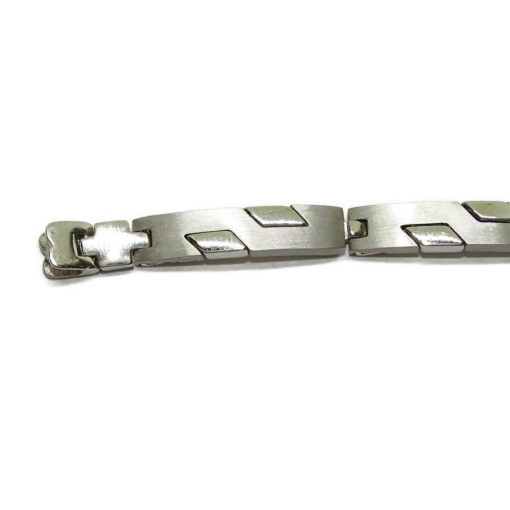 Pulsera para Hombre de Oro Blanco de 18k, Anatómica, 20.05gr. 21.00cm de largo - Imagen 3