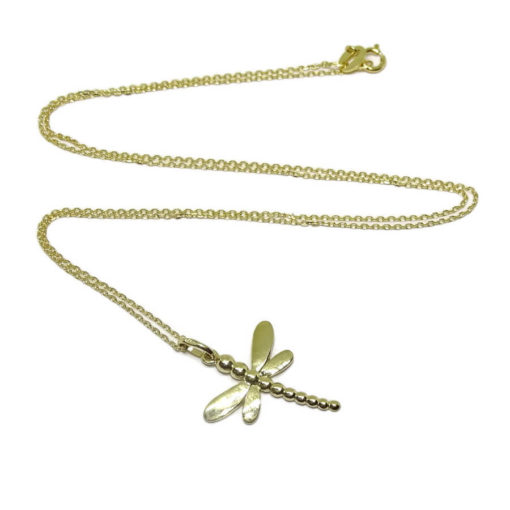 Colgante de libélula de Oro Amarillo de 18K