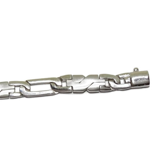 Pulsera de Oro Blanco de 18k Maciza 22.10gr - Imagen 6