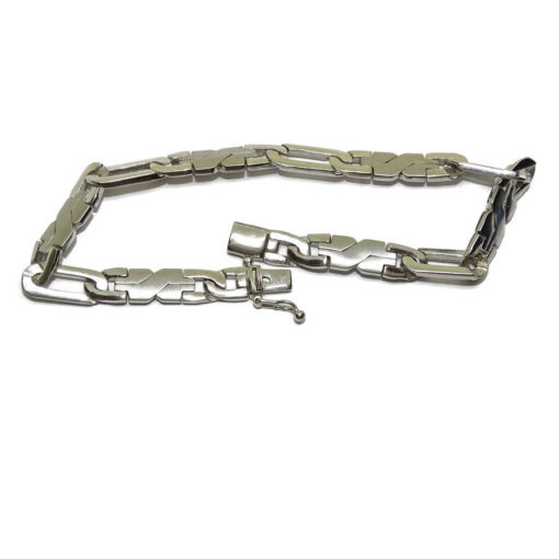Pulsera de Oro Blanco de 18k Maciza 22.10gr - Imagen 3