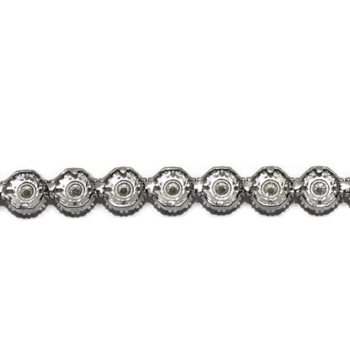 Preciosa pulsera de oro blanco de 18k con 351 circonitas de la mejor calidad. 18.50cm de larga - Imagen 5