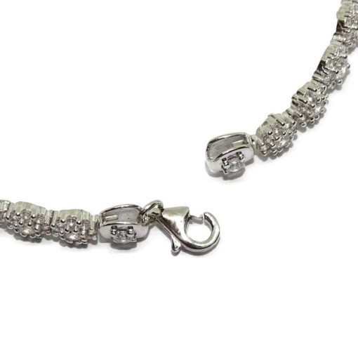 Preciosa pulsera de oro blanco de 18k con 351 circonitas de la mejor calidad. 18.50cm de larga - Imagen 7