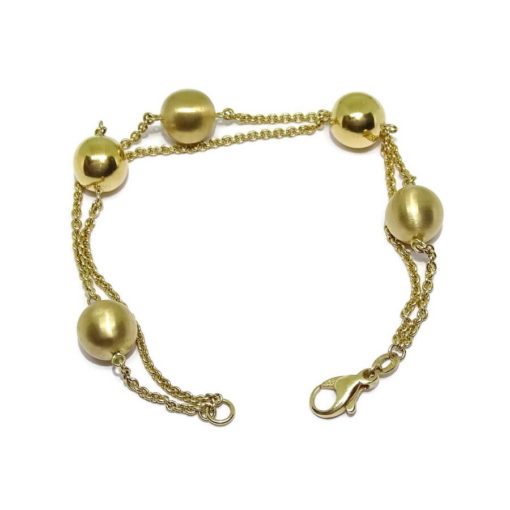 Preciosa Pulsera con 5 Bolas de Oro 10.45gr - Imagen 3