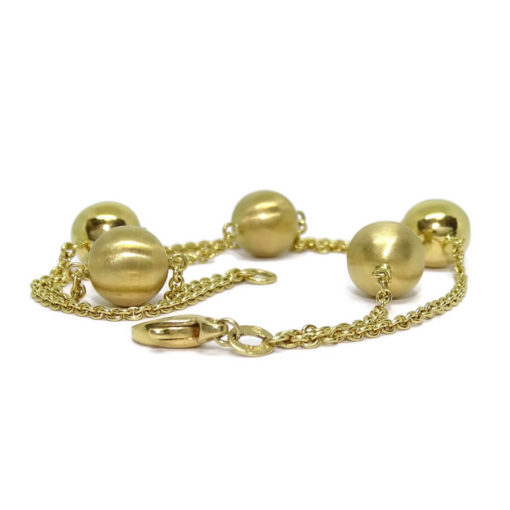 Preciosa Pulsera con 5 Bolas de Oro 10.45gr - Imagen 4