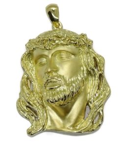 Cara de Cristo muy grande de oro amarillo de 18k