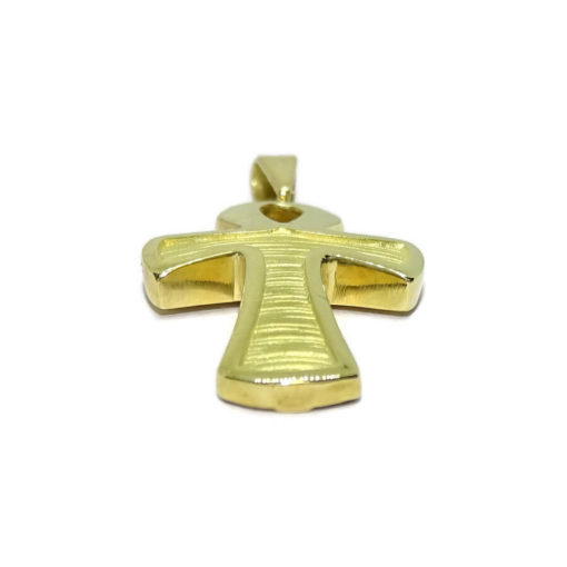 Cruz de la Vida de Oro Amarillo de 18k Mate y Brillo. 4.00gr - Imagen 4