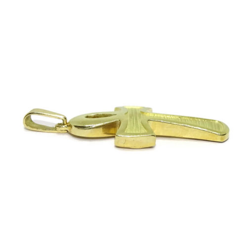 Cruz de la Vida de Oro Amarillo de 18k Mate y Brillo. 4.00gr - Imagen 3