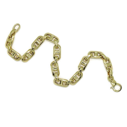 Pulsera de Oro Amarillo de 18k forzada con barra muy grande - Imagen 4