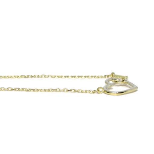 Collar de oro amarillo de 18k corazón e infinito. - Imagen 6