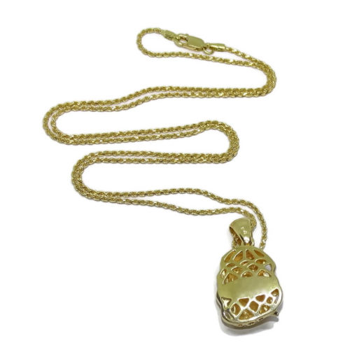 Cara de Cristo pequeña de Oro Amarillo de 18k con cordón salomónico macizo todo oro 18k - Imagen 10