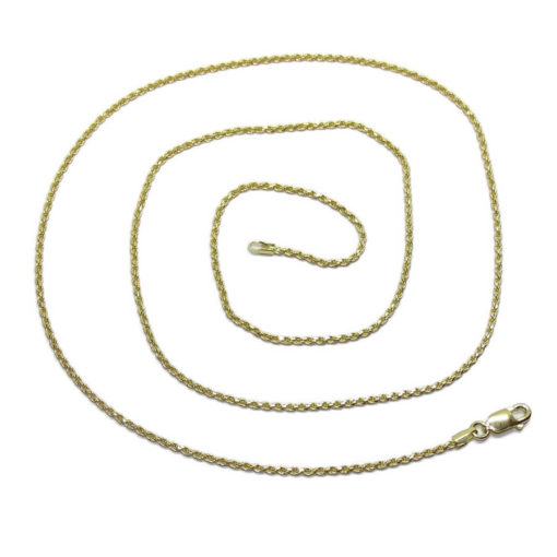 Cara de Cristo pequeña de Oro Amarillo de 18k con cordón salomónico macizo todo oro 18k - Imagen 5