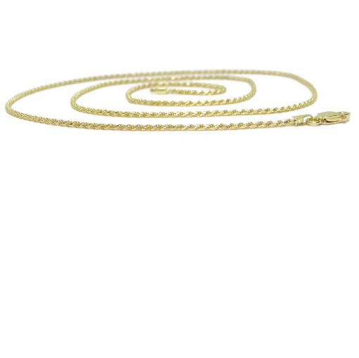 Cara de Cristo pequeña de Oro Amarillo de 18k con cordón salomónico macizo todo oro 18k - Imagen 3