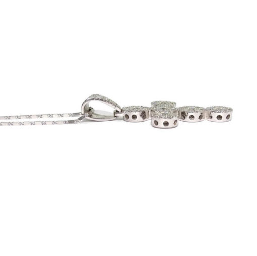 Cruz de Oro Blanco de 18k 1.40cts -7.65gr oro 18k - Imagen 4
