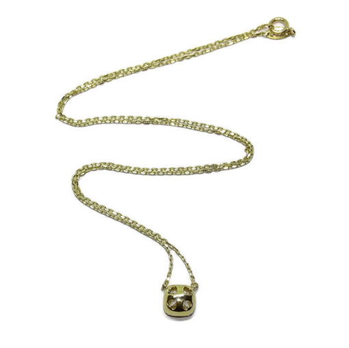 Colgante cuadrado de oro amarillo de 18k 7x7 - Imagen 5