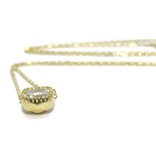Colgante cuadrado de oro amarillo de 18k 7x7 - Imagen 6