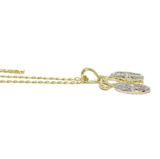 Colgante de bicicleta de oro amarillo y oro blanco - Imagen 4