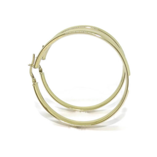Pendientes aros muy grandes de oro amarillo de 18k de 6mm de anchos - Imagen 3