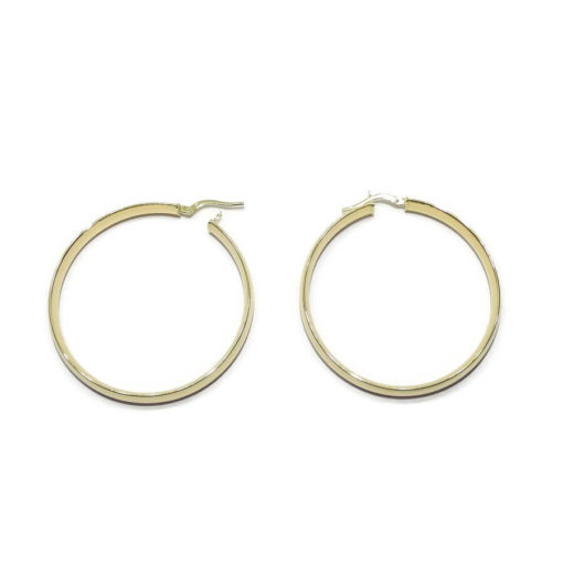 Pendientes aros muy grandes de oro amarillo de 18k de 6mm de anchos - Imagen 6