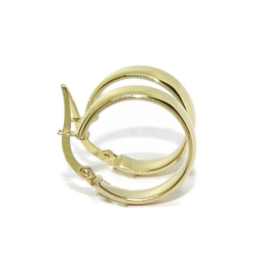 Pendientes aros pequeños de oro amarillo de 18k 1.90gr - Imagen 3