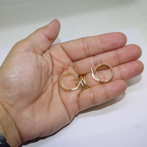 Pendientes aros pequeños de oro amarillo de 18k 1.90gr - Imagen 4