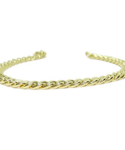 Pulsera de Oro Amarillo de 18k para Hombre modelo barbada hueca - Imagen 6