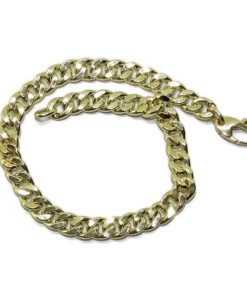 Pulsera de Oro Amarillo de 18k para Hombre modelo barbada hueca - Imagen 4