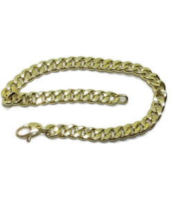 Pulsera de Oro Amarillo de 18k para Hombre modelo barbada hueca - Imagen 3