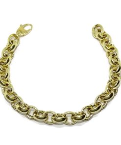 pulsera para mujer de oro amarillo de 18k tipo rolo de 8mm