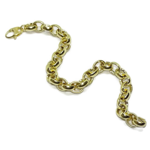 pulsera para mujer de oro amarillo de 18k tipo rolo de 8mm - Imagen 5