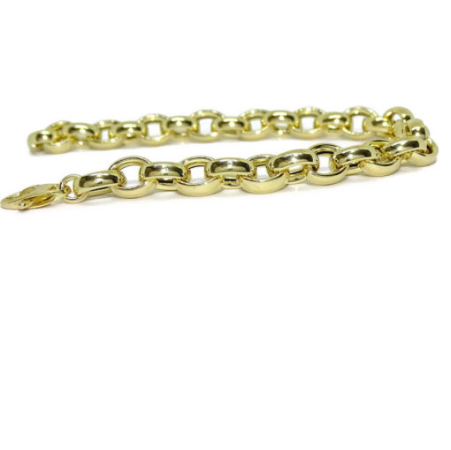 pulsera para mujer de oro amarillo de 18k tipo rolo de 8mm - Imagen 6