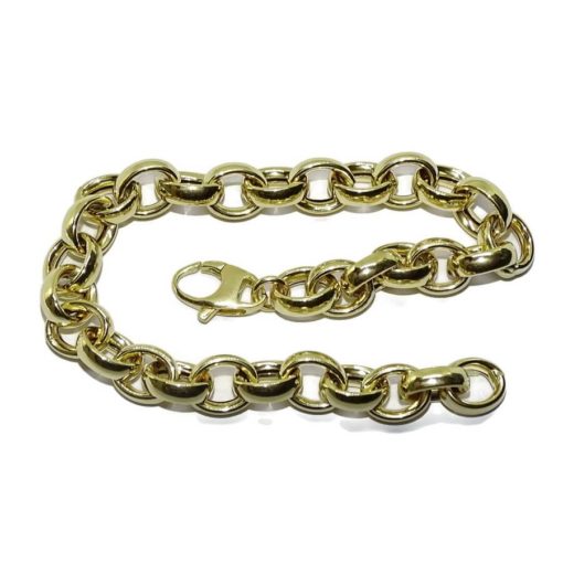 pulsera para mujer de oro amarillo de 18k tipo rolo de 8mm - Imagen 3