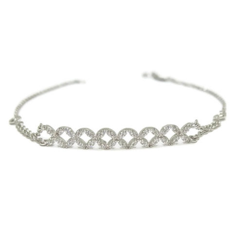 Pulsera juvenil de oro de blanco 18k
