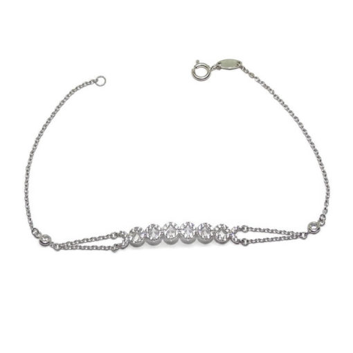 Pulsera juvenil de oro de blanco 18k - Imagen 5