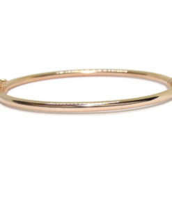 Pulsera de oro rosa rígida de 3mm de ancha y 62.00mm