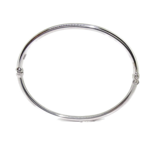 Pulsera de oro blanco rígida de 3mm de ancha y 62.00mm - Imagen 5