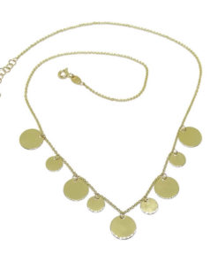 Collar chapitas de Oro 18k grandes