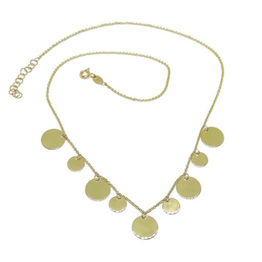 Collar chapitas de Oro 18k grandes