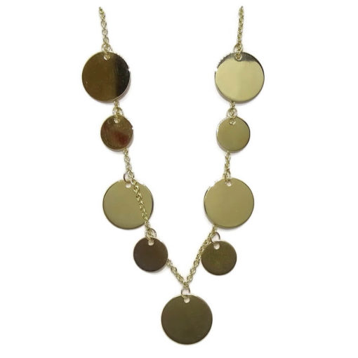 Collar chapitas de Oro 18k grandes - Imagen 6