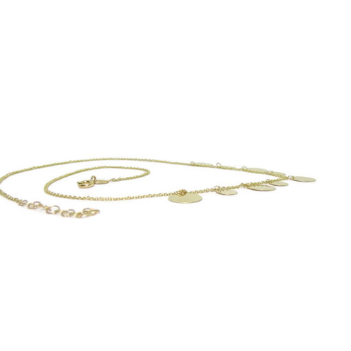 Collar chapitas de Oro 18k grandes - Imagen 5