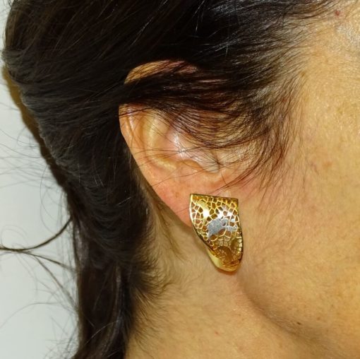 Pendientes para mujer de oro amarillo 6.05gr italianos - Imagen 2