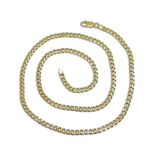 Cadena de Oro Amarillo de 18k de oro para Hombre modelo barbada redonda de 4mm de ancho y 60cm de Larga. - Imagen 5