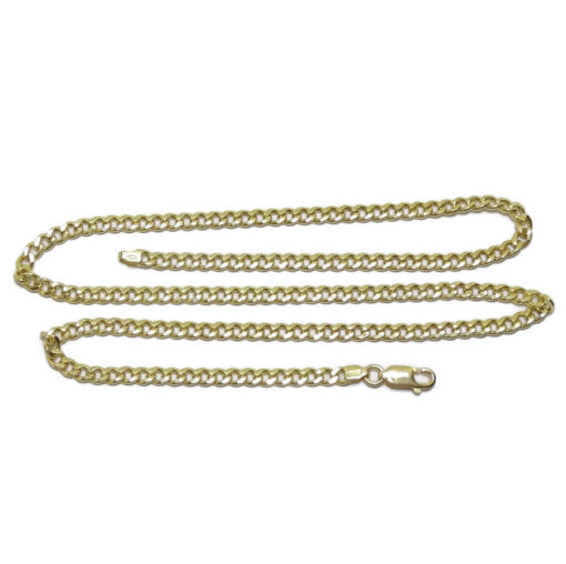 Cadena de Oro Amarillo de 18k de oro para Hombre modelo barbada redonda de 4mm de ancho y 60cm de Larga. - Imagen 3
