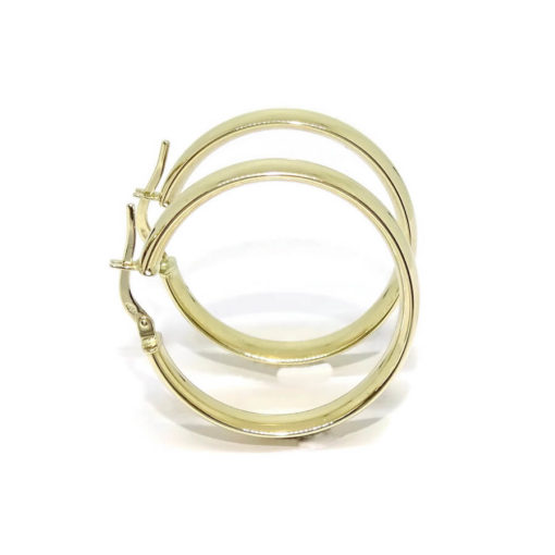Aros medianos de oro amarillo de 18k de 6mm - Imagen 7