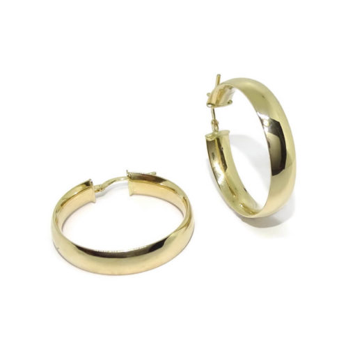 Aros medianos de oro amarillo de 18k de 6mm