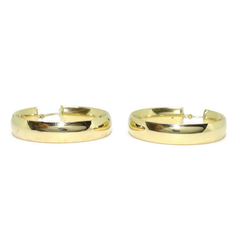 Aros medianos de oro amarillo de 18k de 6mm - Imagen 6